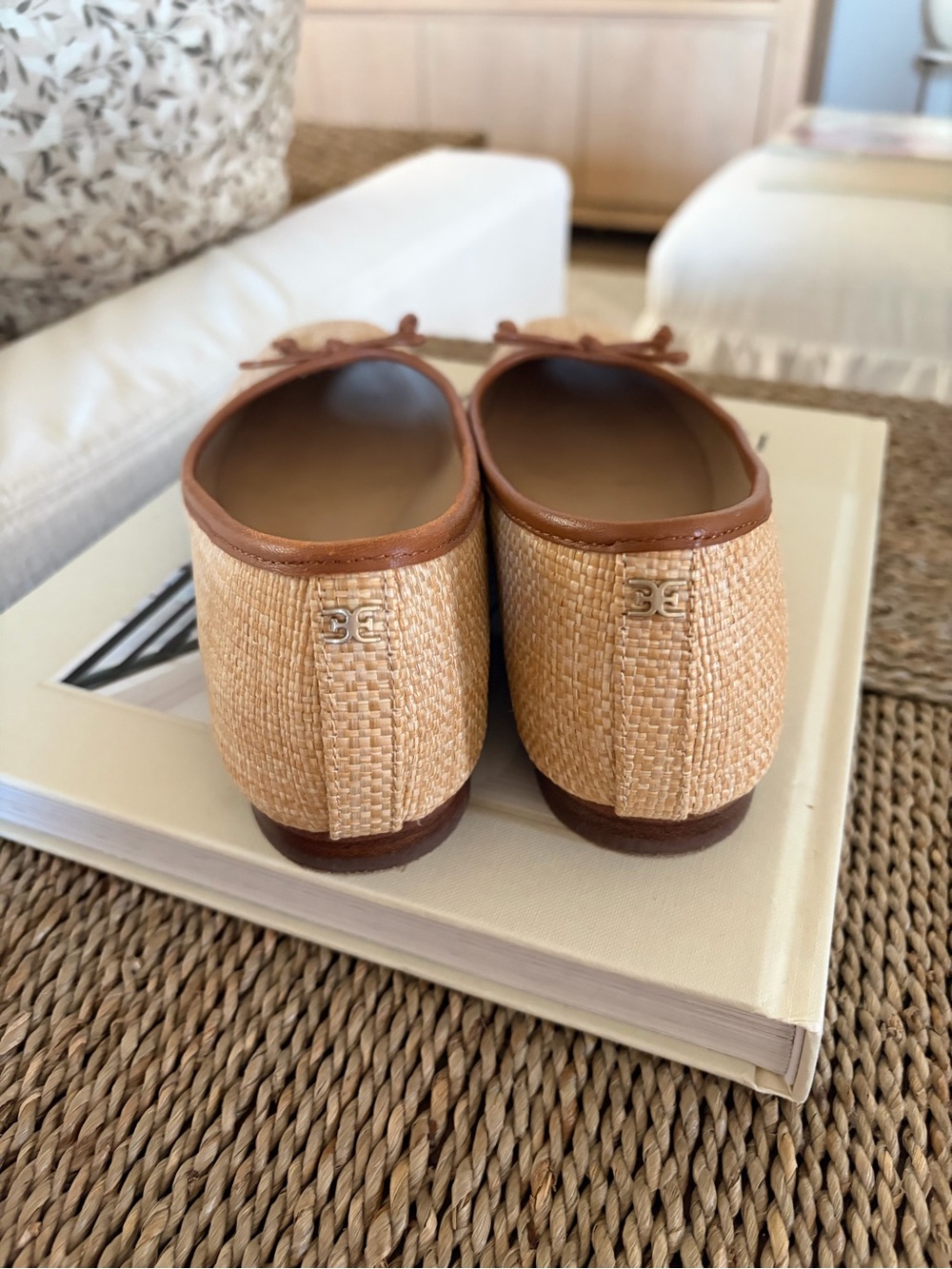 Sam Edelman Meadow Raffia Flats Sz 8 - Picture 7 of 9